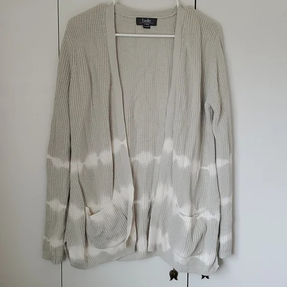 Belle by Belldini Sweaters Xl Subtle Tie Dye Detail Cardigan